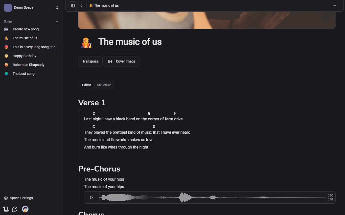 Chordel User Interface