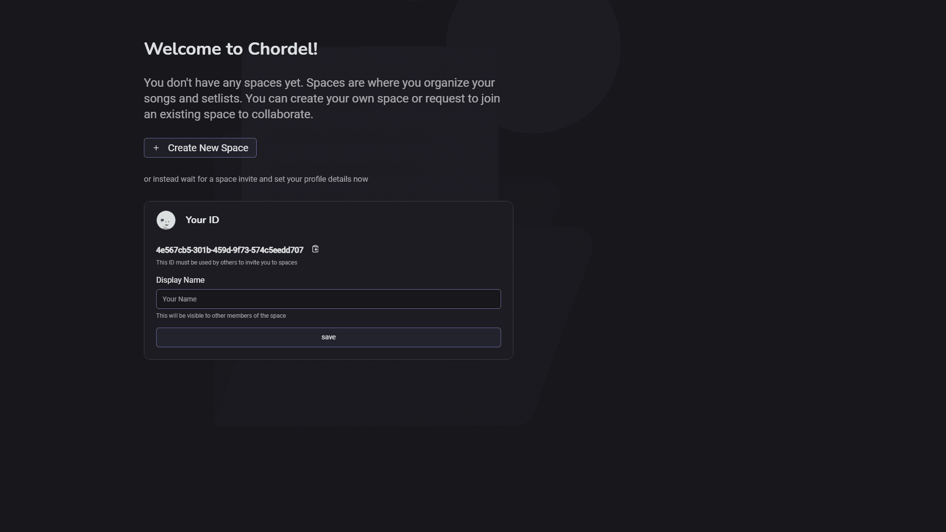 Creating a new space